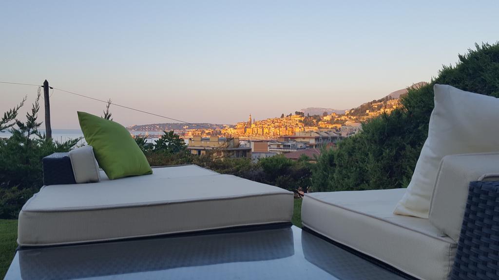 Cap Au Sud,Vue Panoramique Mer,Piscine Menton Bagian luar foto