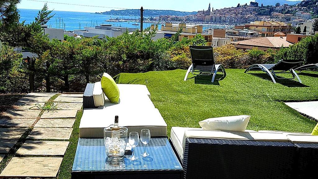 Cap Au Sud,Vue Panoramique Mer,Piscine Menton Bagian luar foto